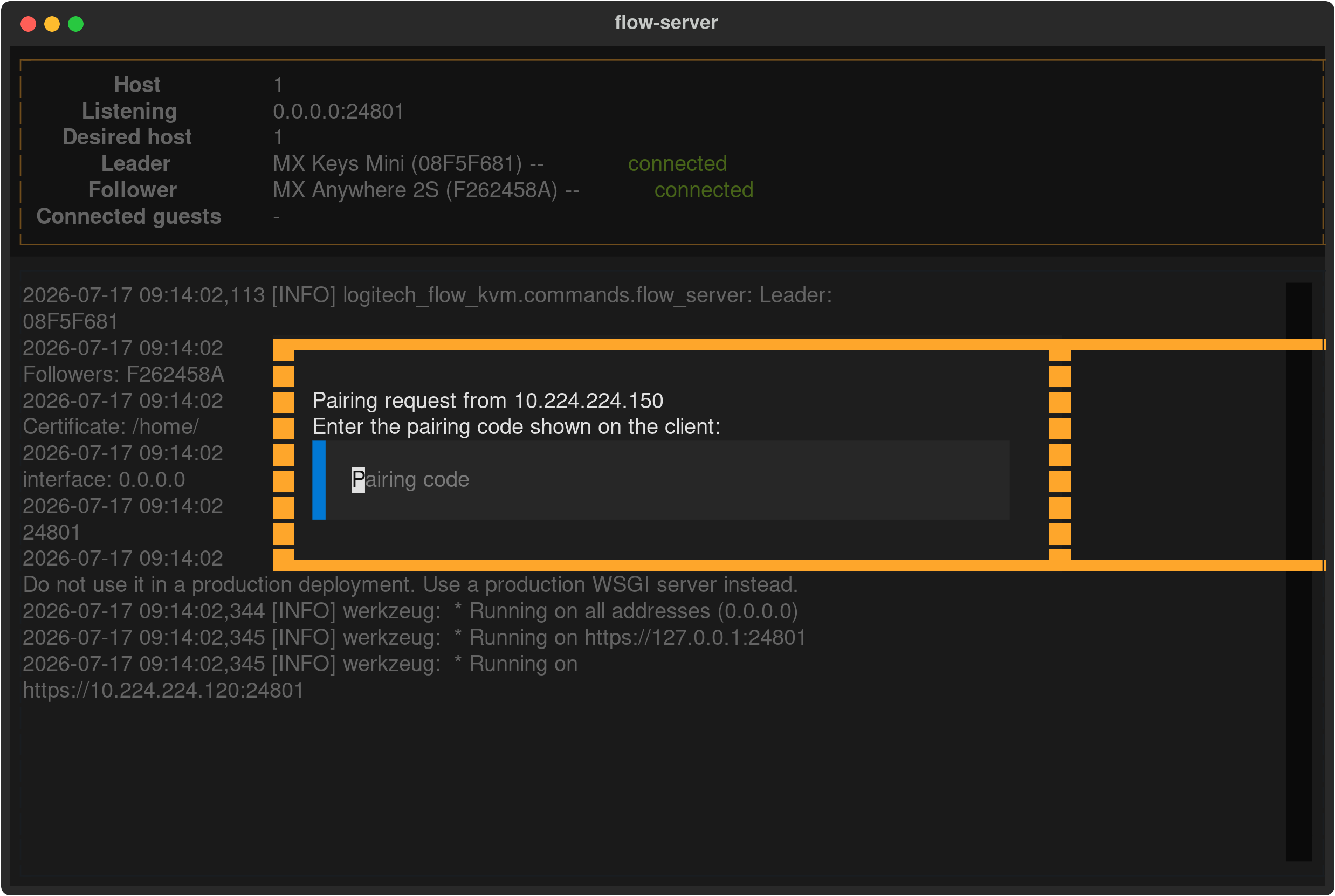 flow-server-pairing
